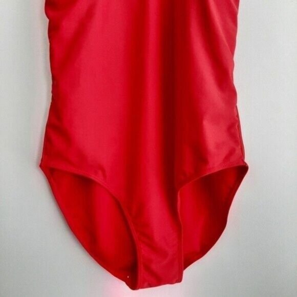 YMI One Piece Swimsuit Lattice Woven Back Red Sz L - Picture 4 of 10